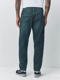 Denim Dark Blue Regular Tapered Fit Motionflex Jeans