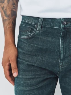 Denim Dark Blue Regular Tapered Fit Motionflex Jeans