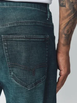 Denim Dark Blue Regular Tapered Fit Motionflex Jeans