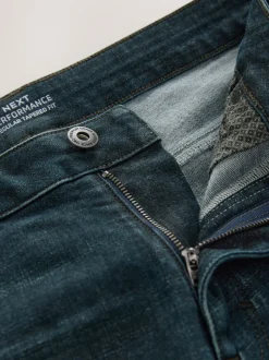 Denim Dark Blue Regular Tapered Fit Motionflex Jeans