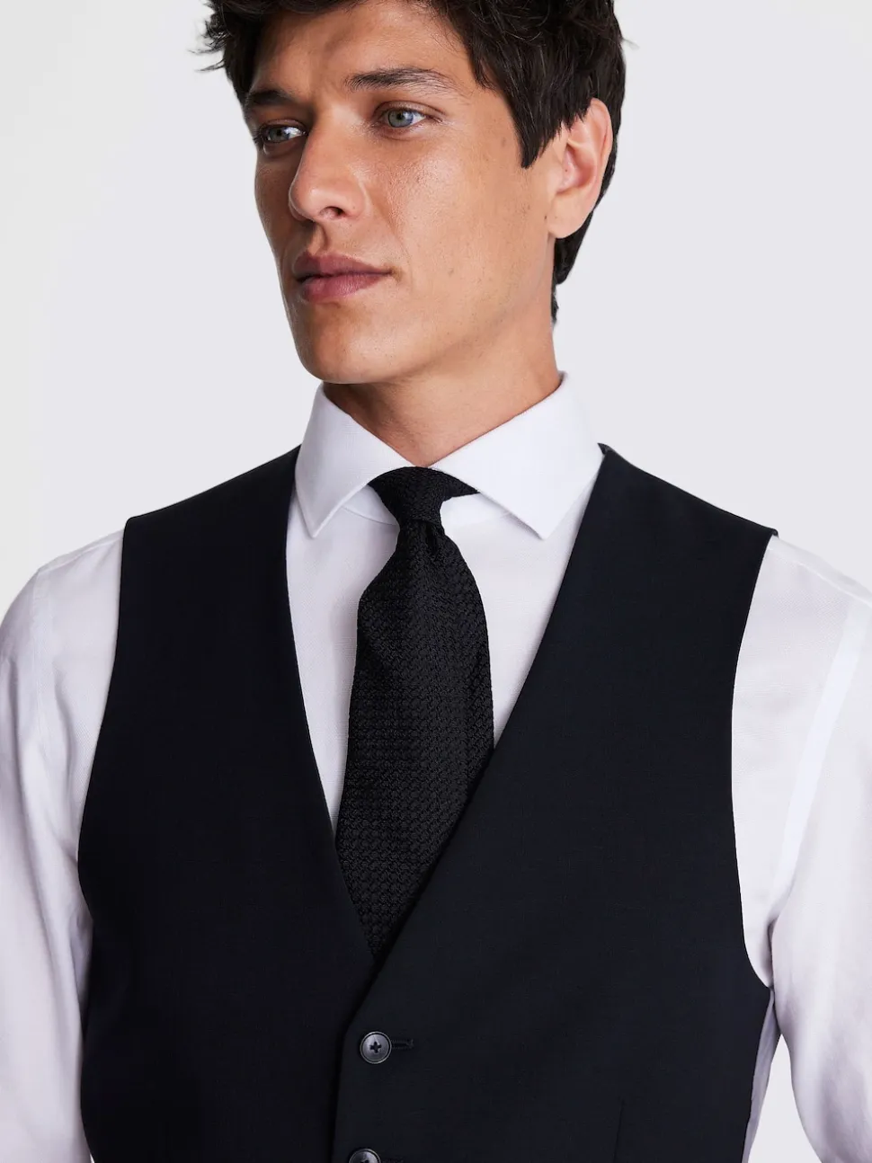DKNY Black Slim Performance Suit Waistcoat