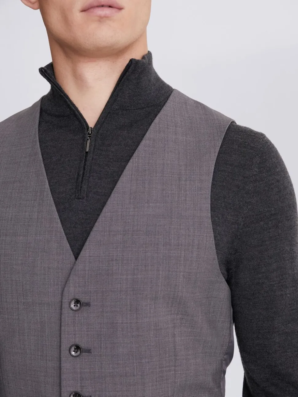 DKNY Grey Slim Fit Suit Waistcoat