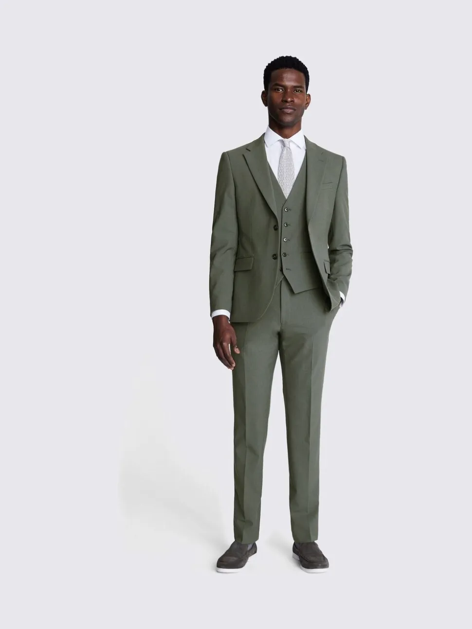 DKNY Sage Green Sage Slim Fit Suit - Jacket