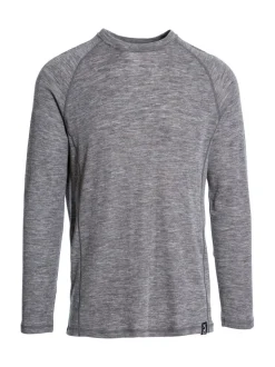 DLX Grey Male Grey Wexler Merino Base Layer Top