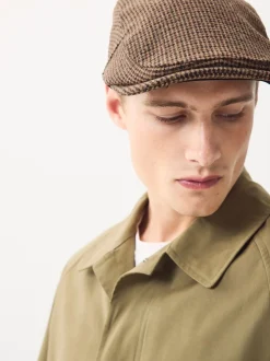 Dogtooth Brown Flat Cap