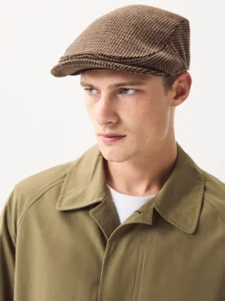 Dogtooth Brown Flat Cap