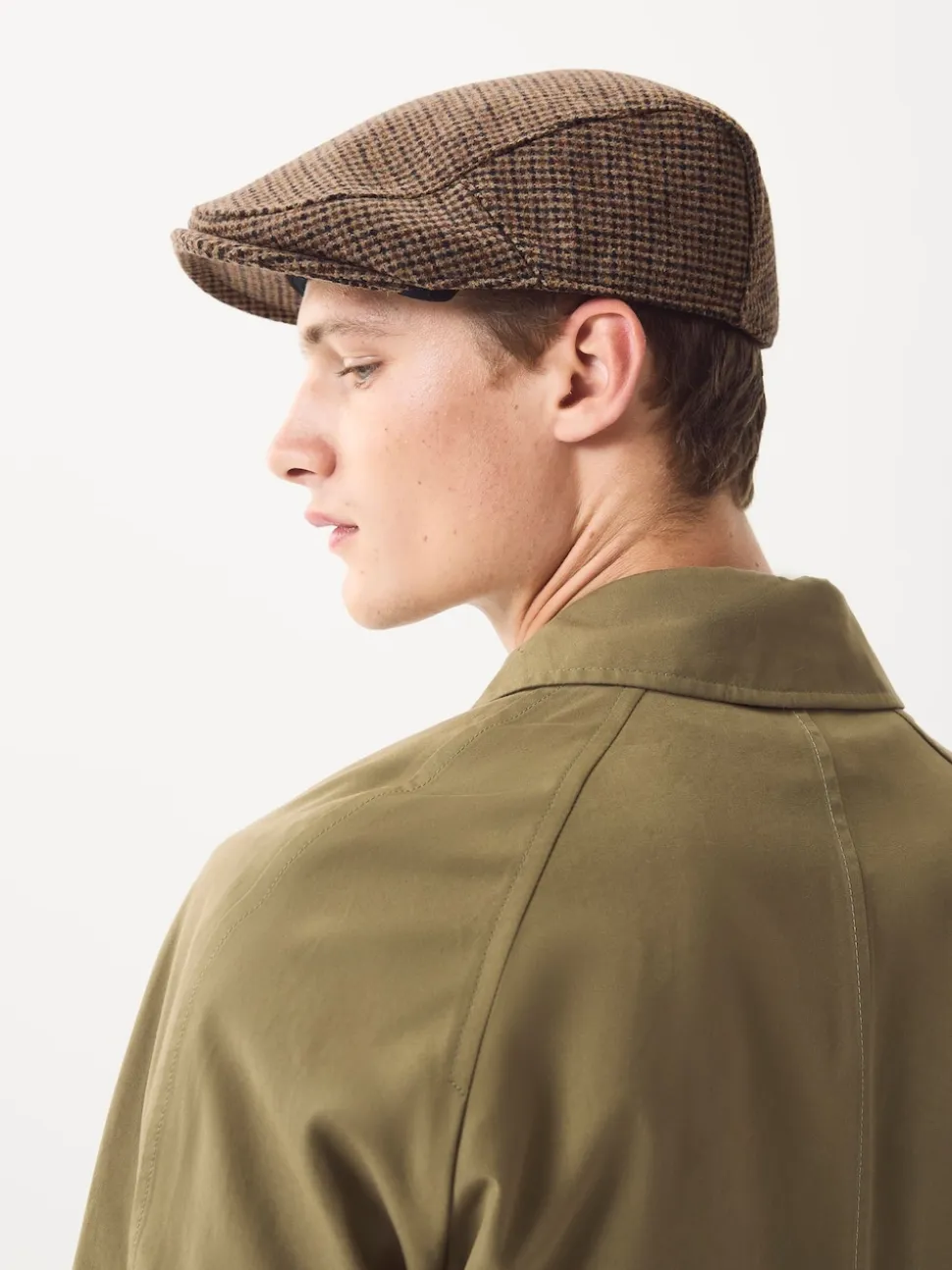 Dogtooth Brown Flat Cap