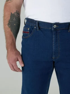 Duke London Blue Bailey Relaxed Comfort Fit Stretch Jeans With Elasticated Waist