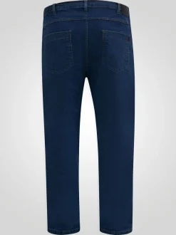 Duke London Blue Bailey Relaxed Comfort Fit Stretch Jeans With Elasticated Waist