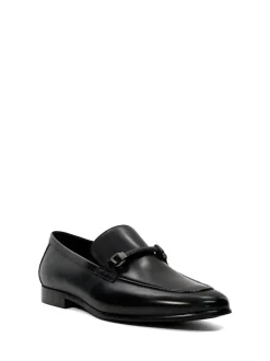 Dune London Black Scilly Woven Trim Loafers