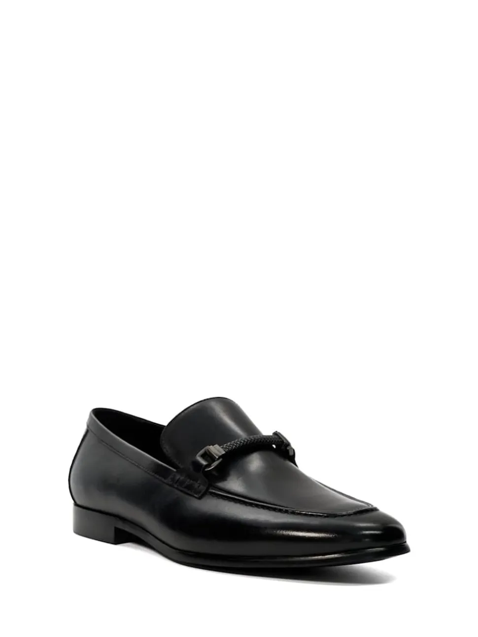 Dune London Black Scilly Woven Trim Loafers