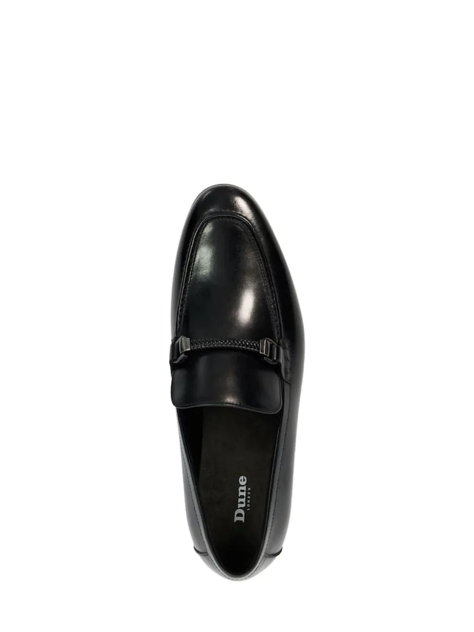 Dune London Black Scilly Woven Trim Loafers