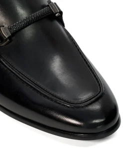 Dune London Black Scilly Woven Trim Loafers