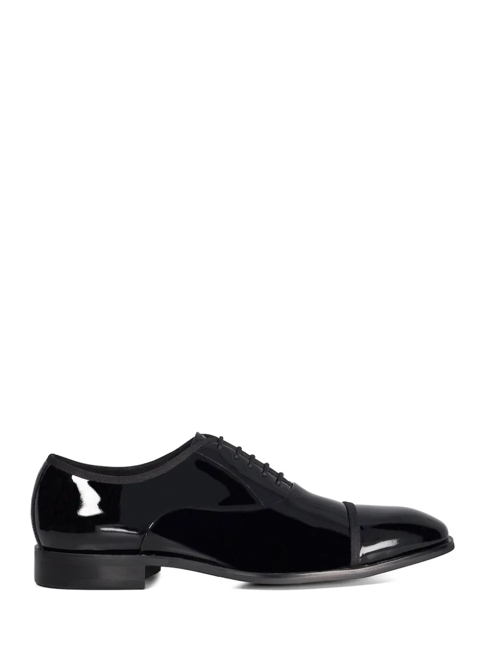 Dune London Black Shuffle Patent Lace-Up Oxford Shoes