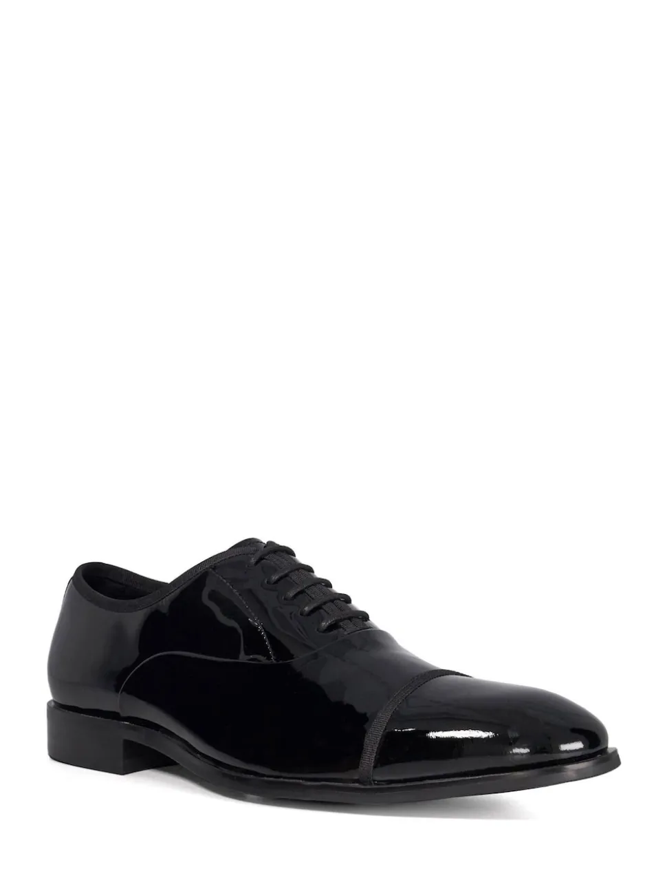 Dune London Black Shuffle Patent Lace-Up Oxford Shoes