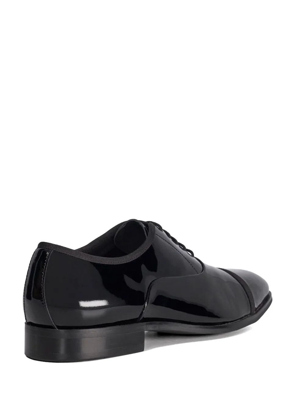 Dune London Black Shuffle Patent Lace-Up Oxford Shoes