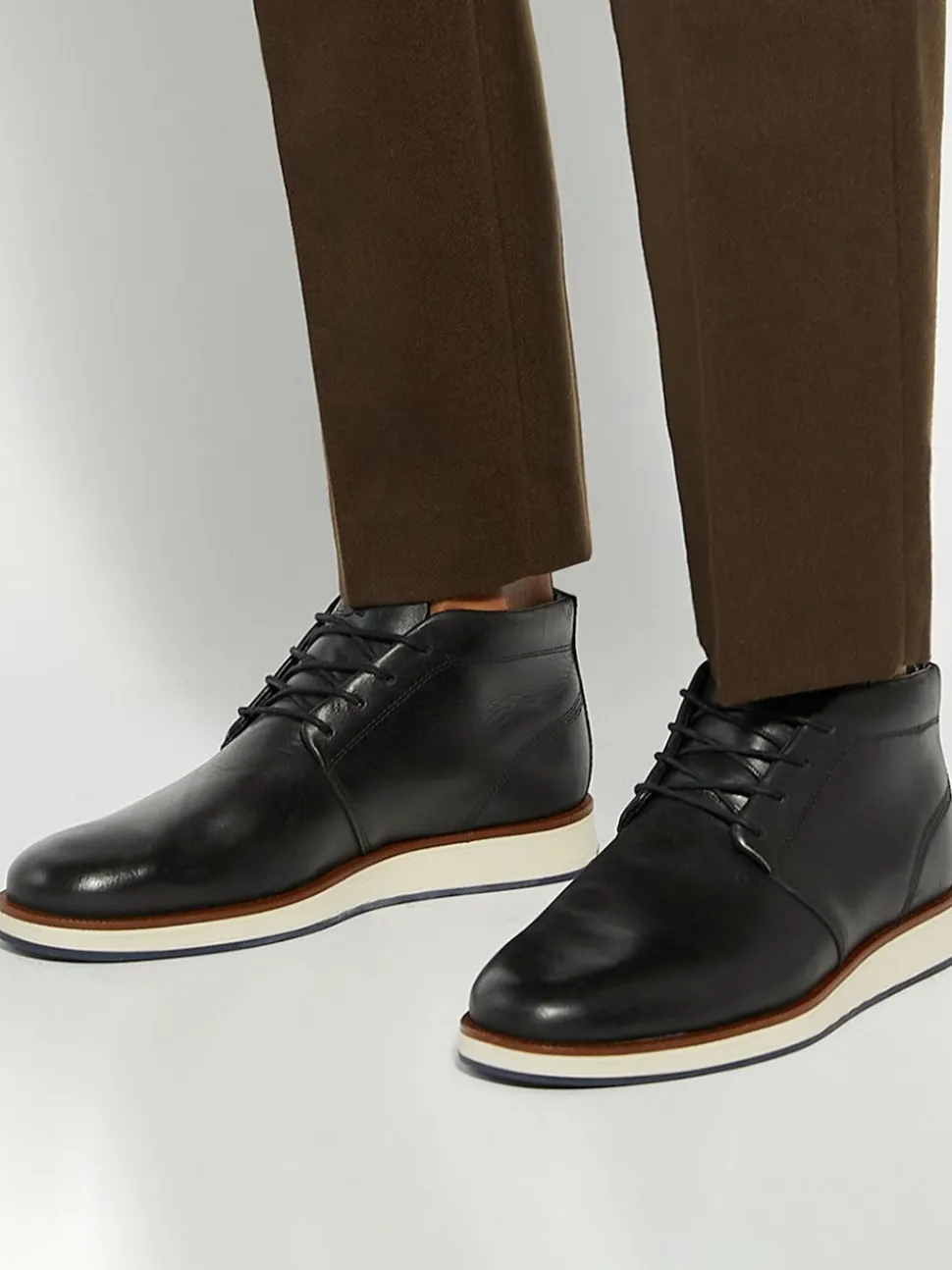 Dune London Black Smoky Lace Up Boots