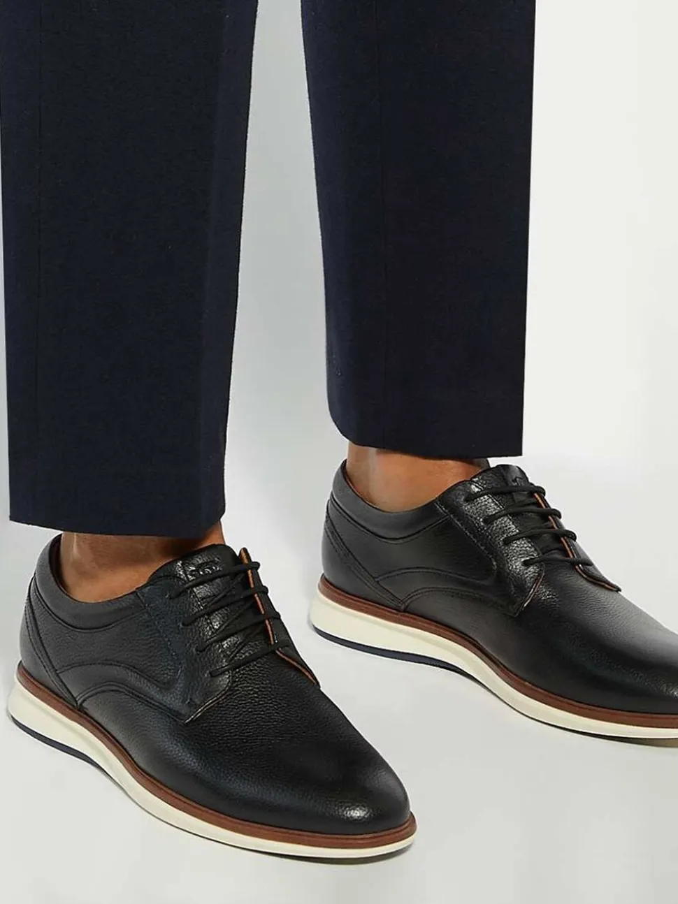 Dune London Black Standard Fit Brydon Hybrid Sole Gibson Shoes