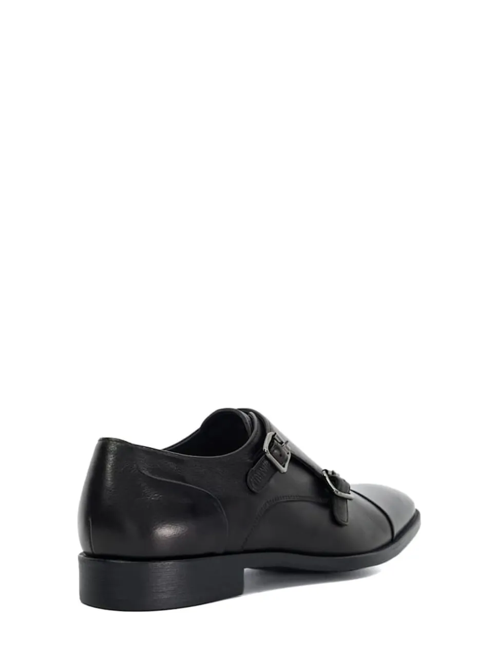 Dune London Black Standard Fit Satchin Flex Sole Toecap Monk Shoes