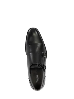 Dune London Black Standard Fit Satchin Flex Sole Toecap Monk Shoes