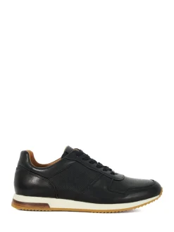 Dune London Black Standard Fit Trilogy Perforated Runner Trainers