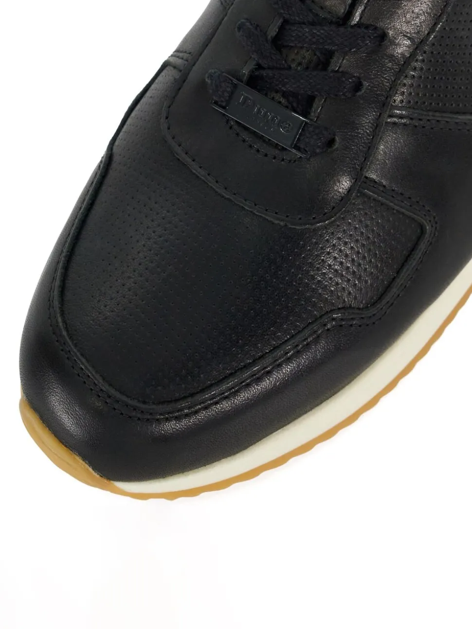 Dune London Black Standard Fit Trilogy Perforated Runner Trainers