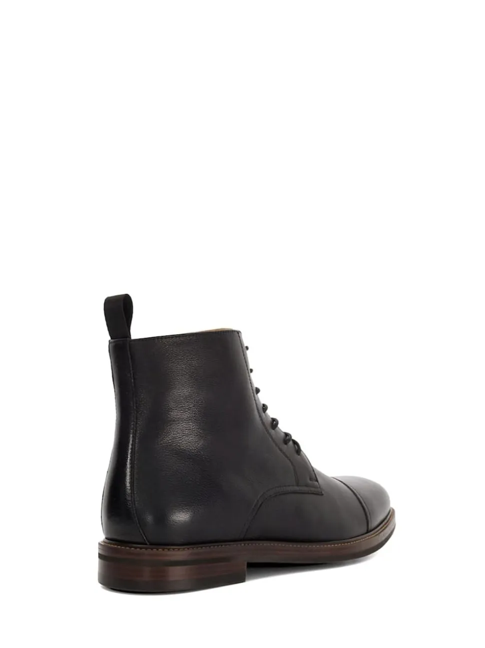 Dune London Black Standard Fit Matias Toecap Detail Ankle Boots