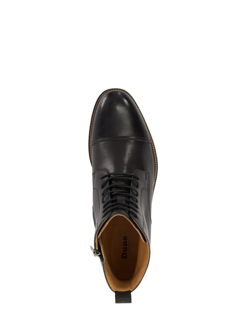 Dune London Black Standard Fit Matias Toecap Detail Ankle Boots