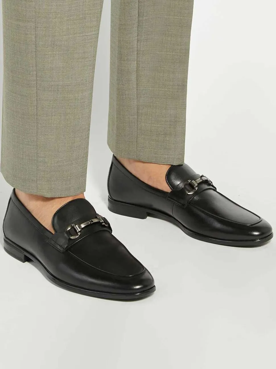 Dune London Black Standard Fit Seymore Flex Sole Trim Loafers