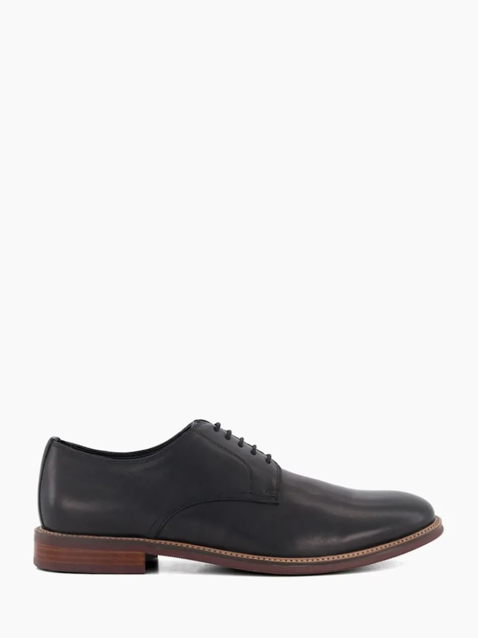 Dune London Black Standard Fit Stanleyy Soft Leather Gibson Shoes