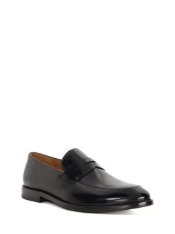 Dune London Black Surrey Suede Penny Loafers
