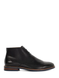 Dune London Black Wide Fit Millers Comfort Sole Chukka Boots