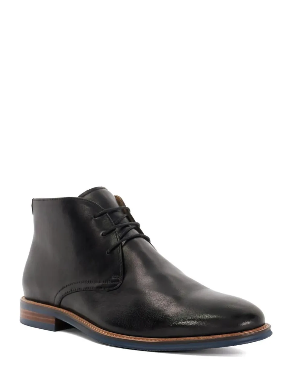 Dune London Black Wide Fit Millers Comfort Sole Chukka Boots