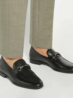 Dune London Black Wide Fit Seymore Flex Sole Trim Loafers