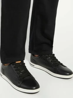 Dune London Black Wide Fit Tezzy Weave Trainers