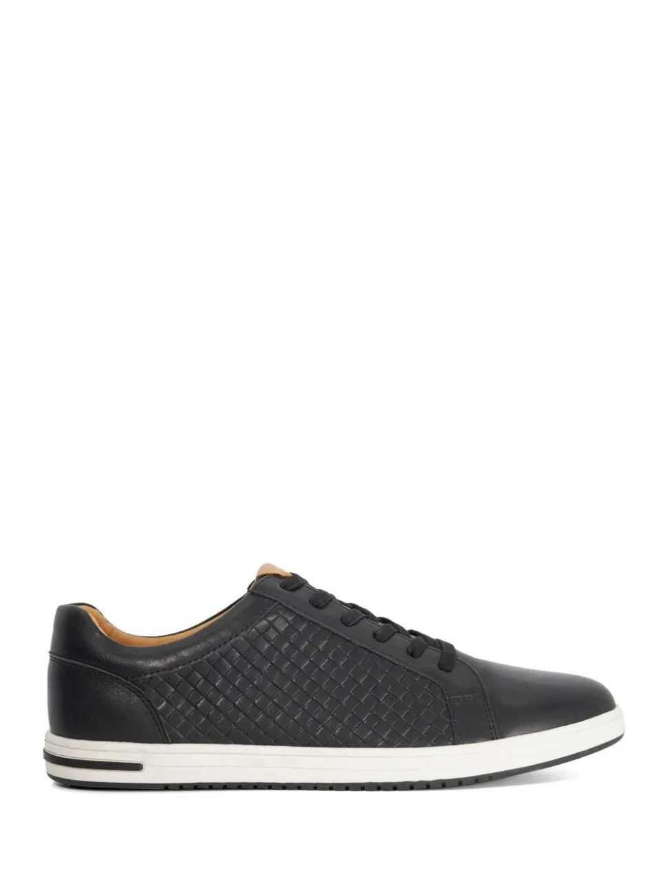 Dune London Black Wide Fit Tezzy Weave Trainers