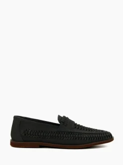Dune London Blue Brickles Woven Loafers