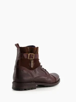 Dune London Brown Call Casual Buckle Detail Ankle Boots