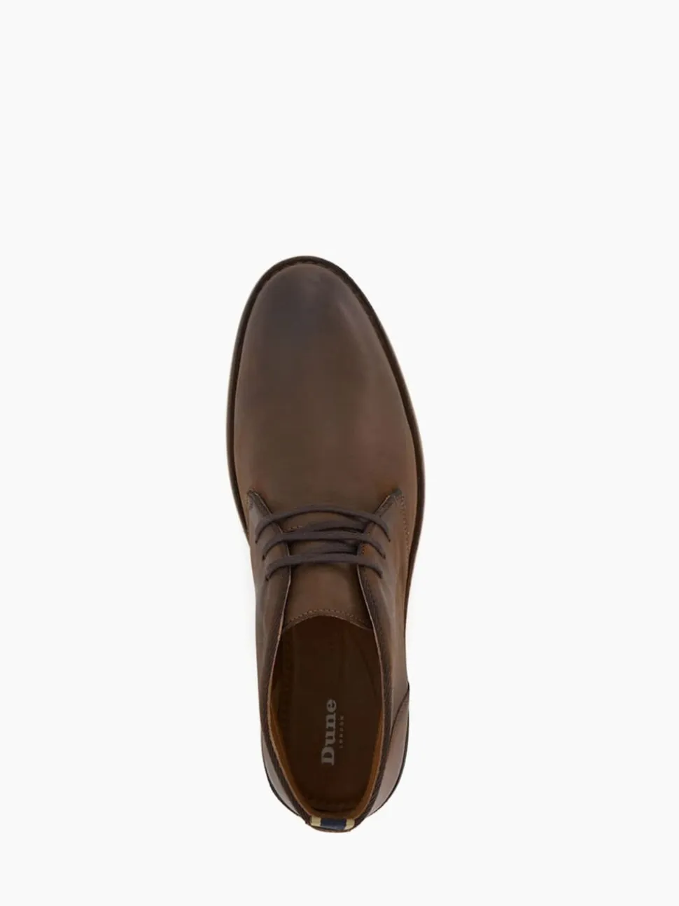 Dune London Brown Cashed Chukka Boots