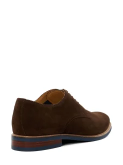 Dune London Brown Chrome Wide Fit Stanleyy Soft Leather Gibson Shoes