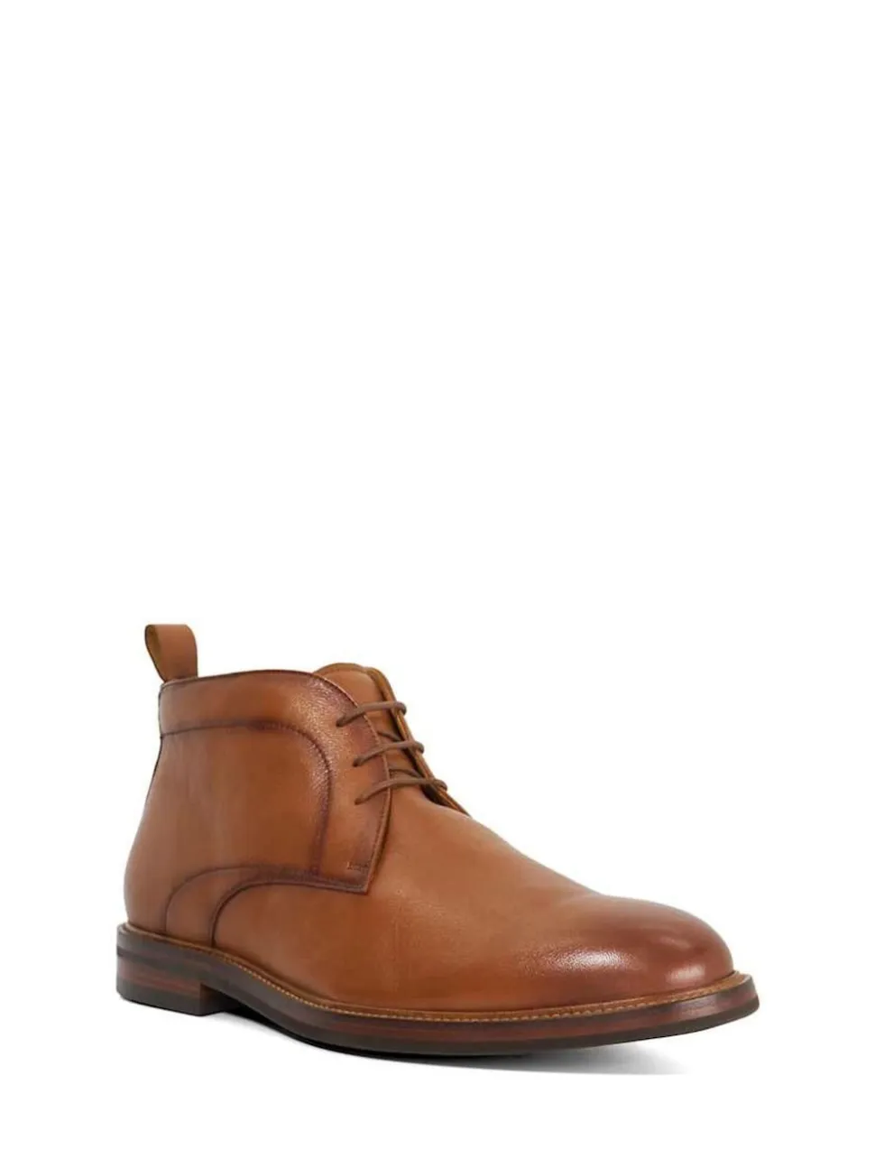 Dune London Brown Maxxy Contrast Rand Chukka Boots