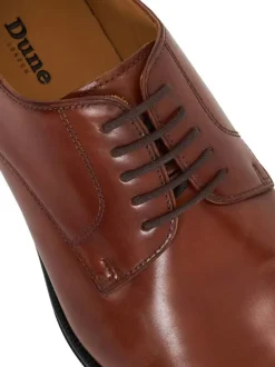 Dune London Brown Salisbury Classic Derby Patent Shoes
