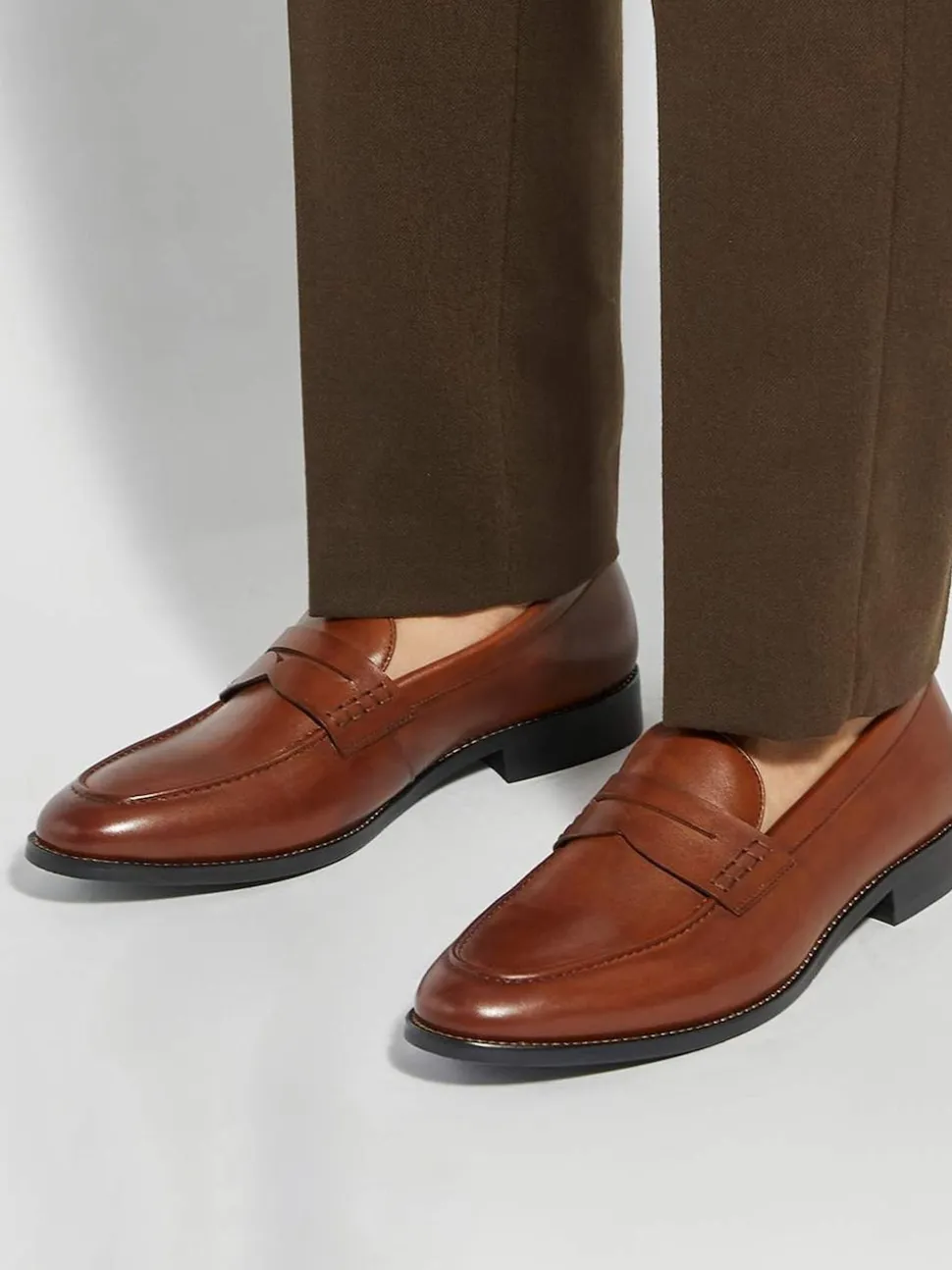 Dune London Brown Skylers Loafers