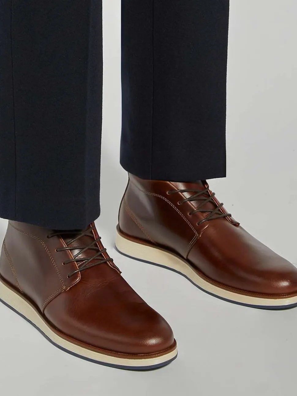 Dune London Brown Smoky Lace Up Boots