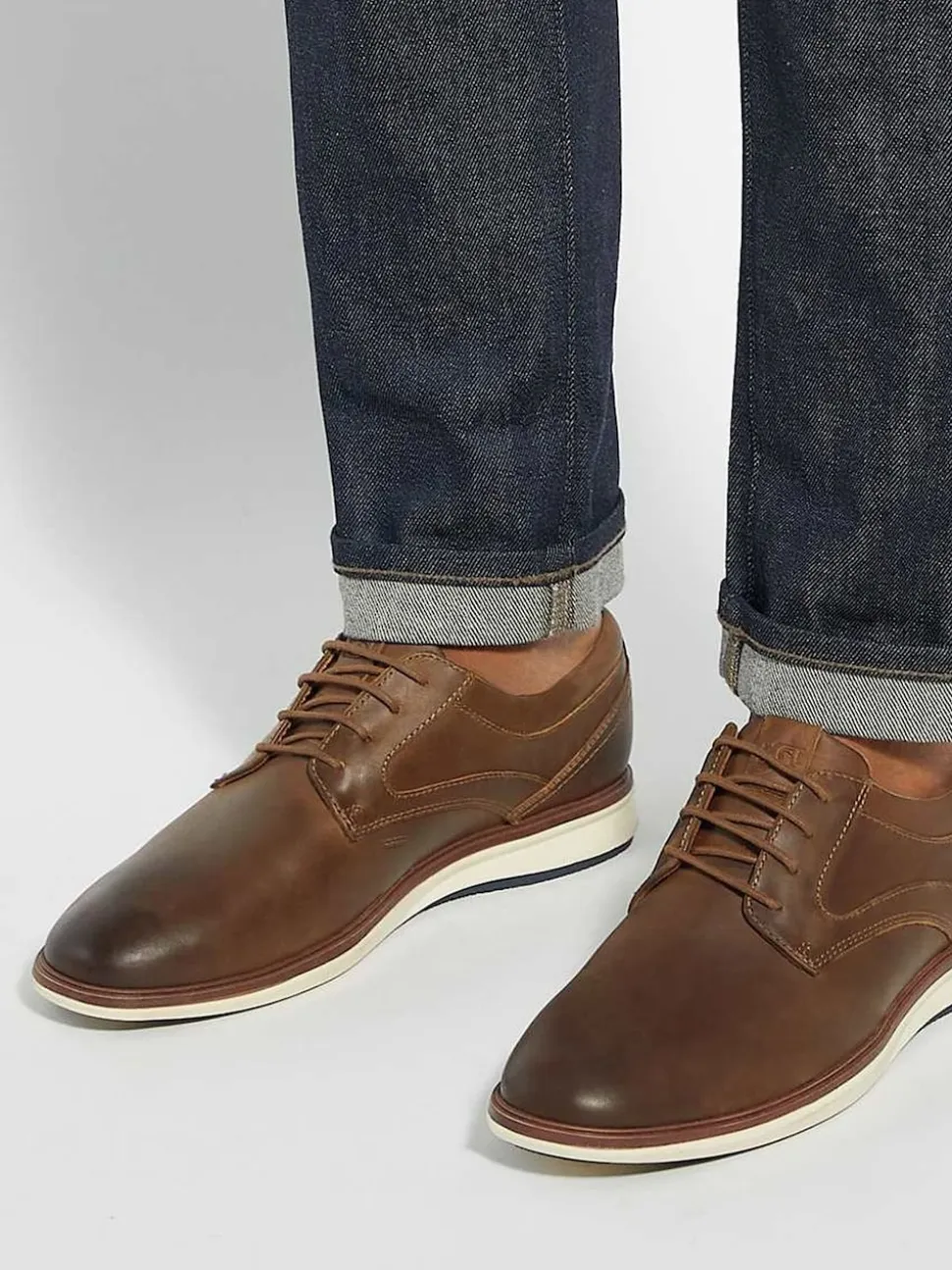 Dune London Brown Standard Fit Brydon Hybrid Sole Gibson Shoes