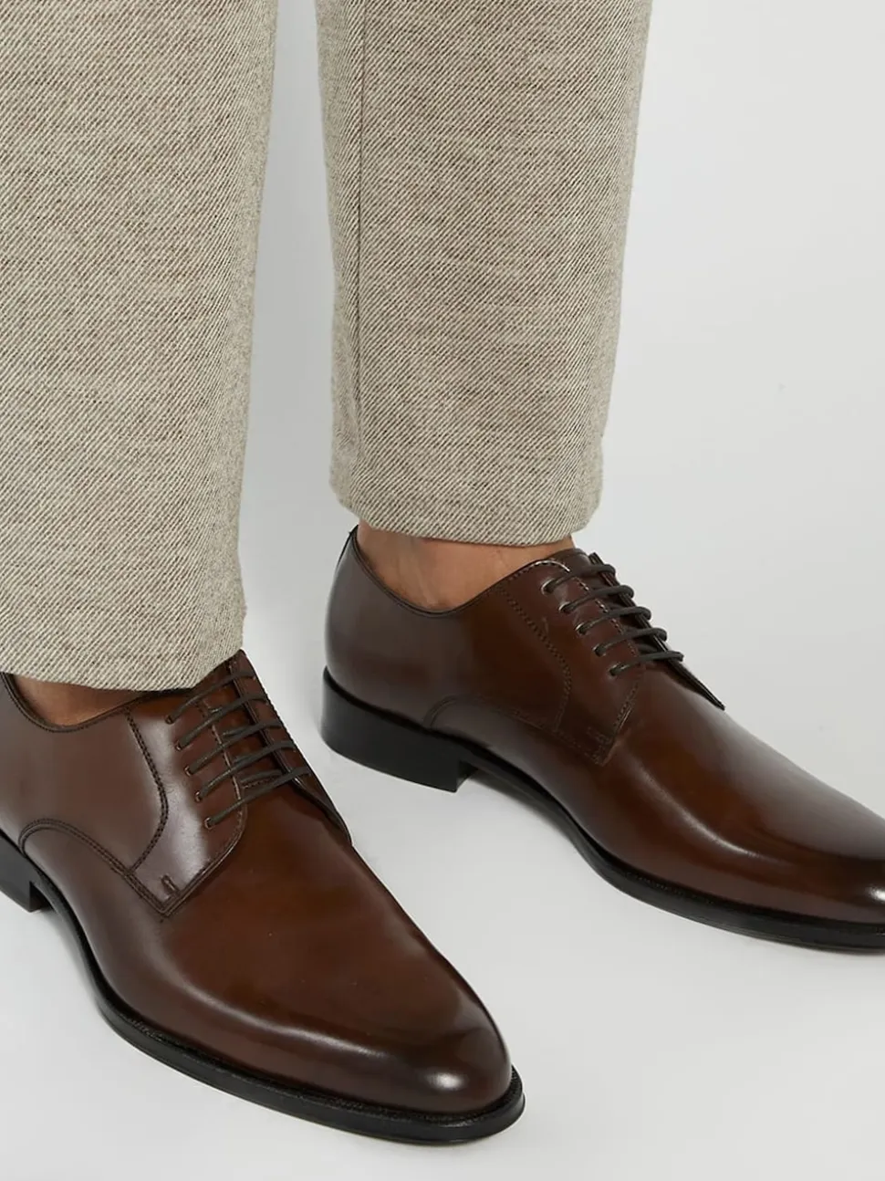 Dune London Brown Standard Fit Salisburry Classic Oxford Shoes