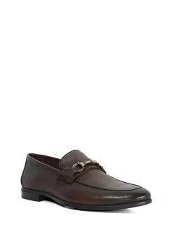 Dune London Brown Standard Fit Seymore Flex Sole Trim Loafers