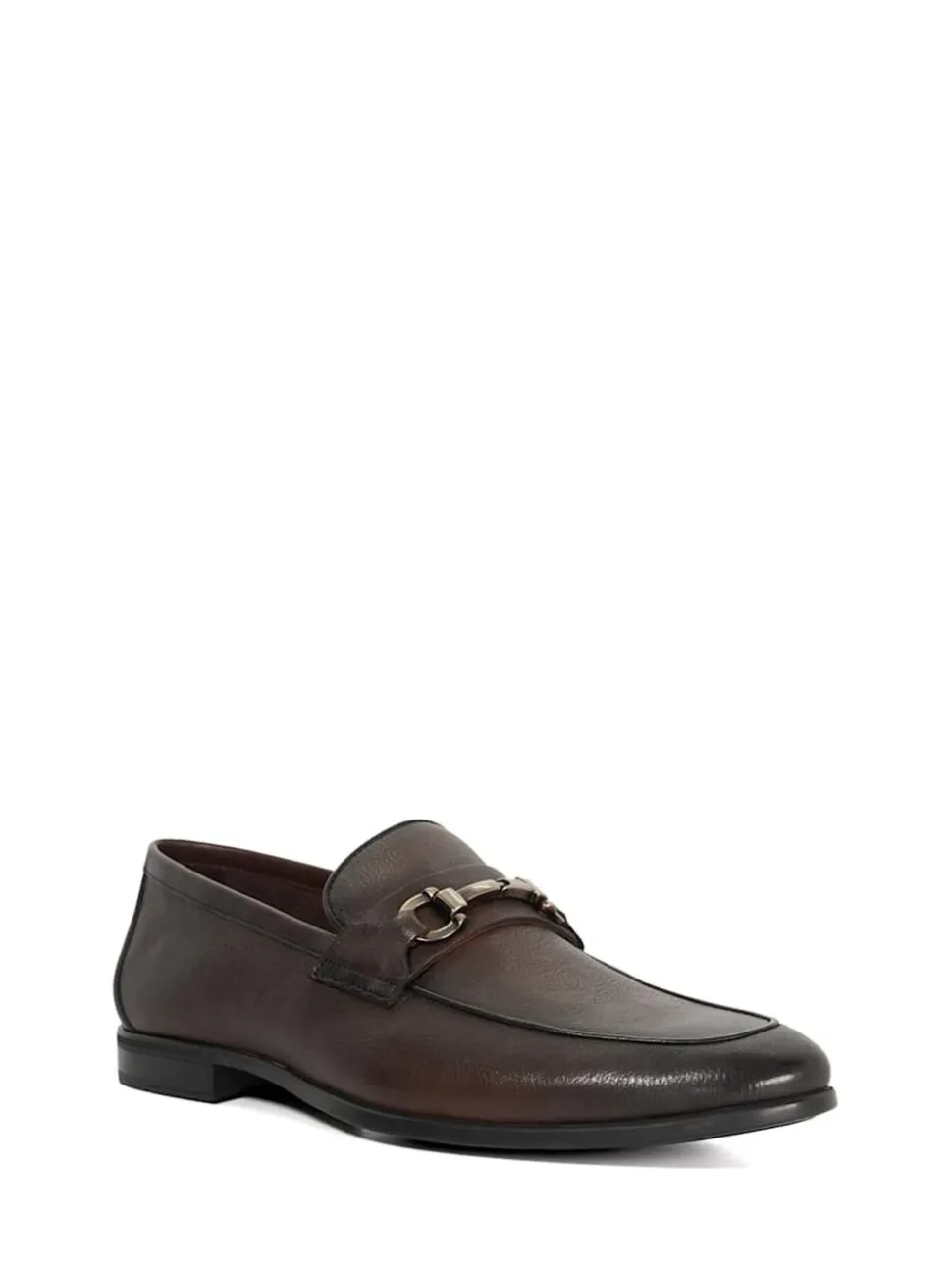 Dune London Brown Standard Fit Seymore Flex Sole Trim Loafers