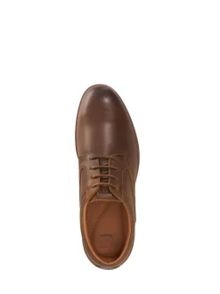 Dune London Brown Wide Fit Brydon Hybrid Sole Gibson Shoes