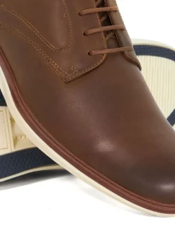 Dune London Brown Wide Fit Brydon Hybrid Sole Gibson Shoes
